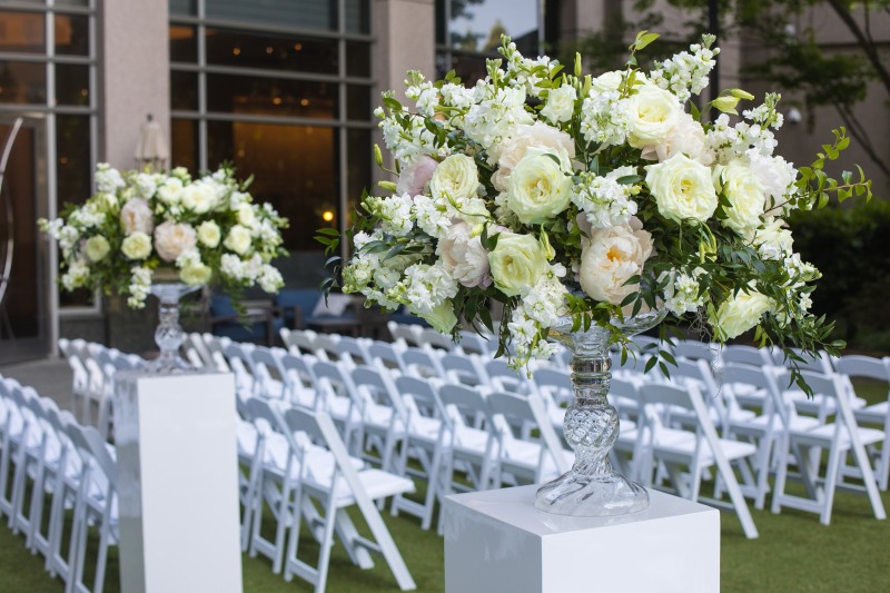 Elegant Outdoor Wedding Ceremony from top Atlanta Wedding Floral & Event Designer, Topher Mack Floral & Events from Chris Macksey